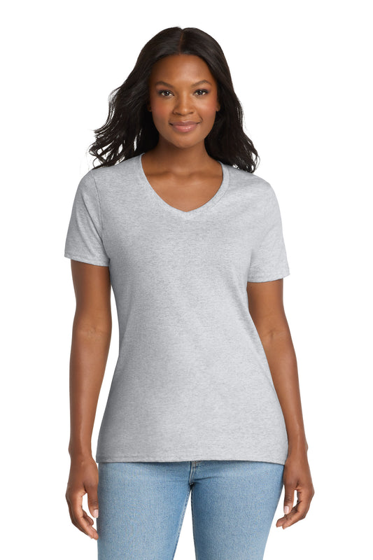 Camiseta de cuello en V para mujer Core Cotton de Port & Company (LPC54V)
