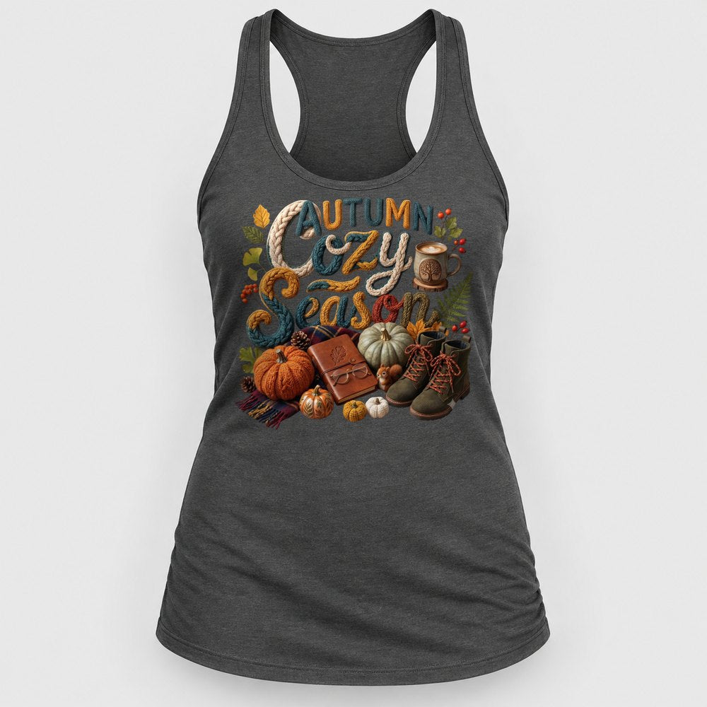Autumn Cozy Season Knit Racerback Tank