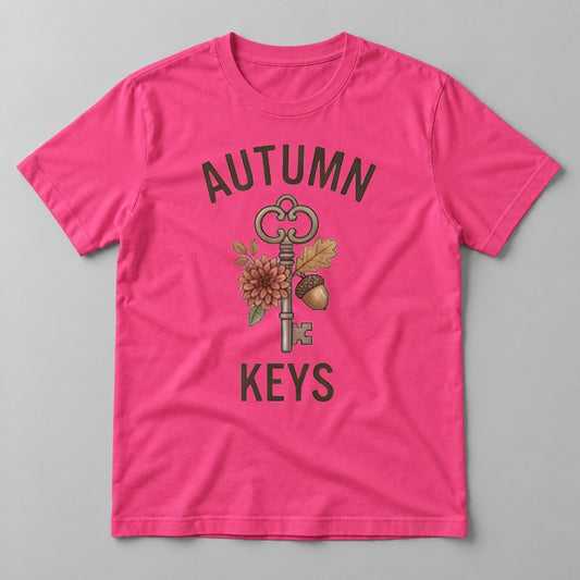 Autumn Keys tee in Hot Pink