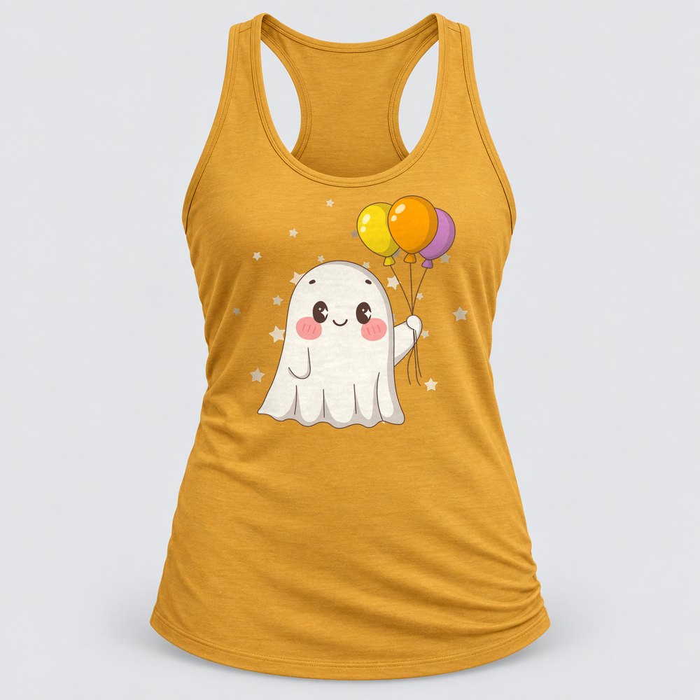Balloon Ghost Racerback Tank