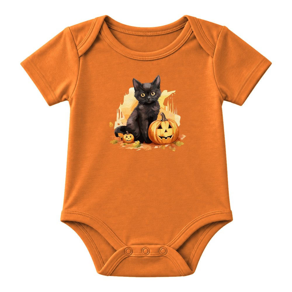 Black Cat Jack-o-Lantern Halloween Tee