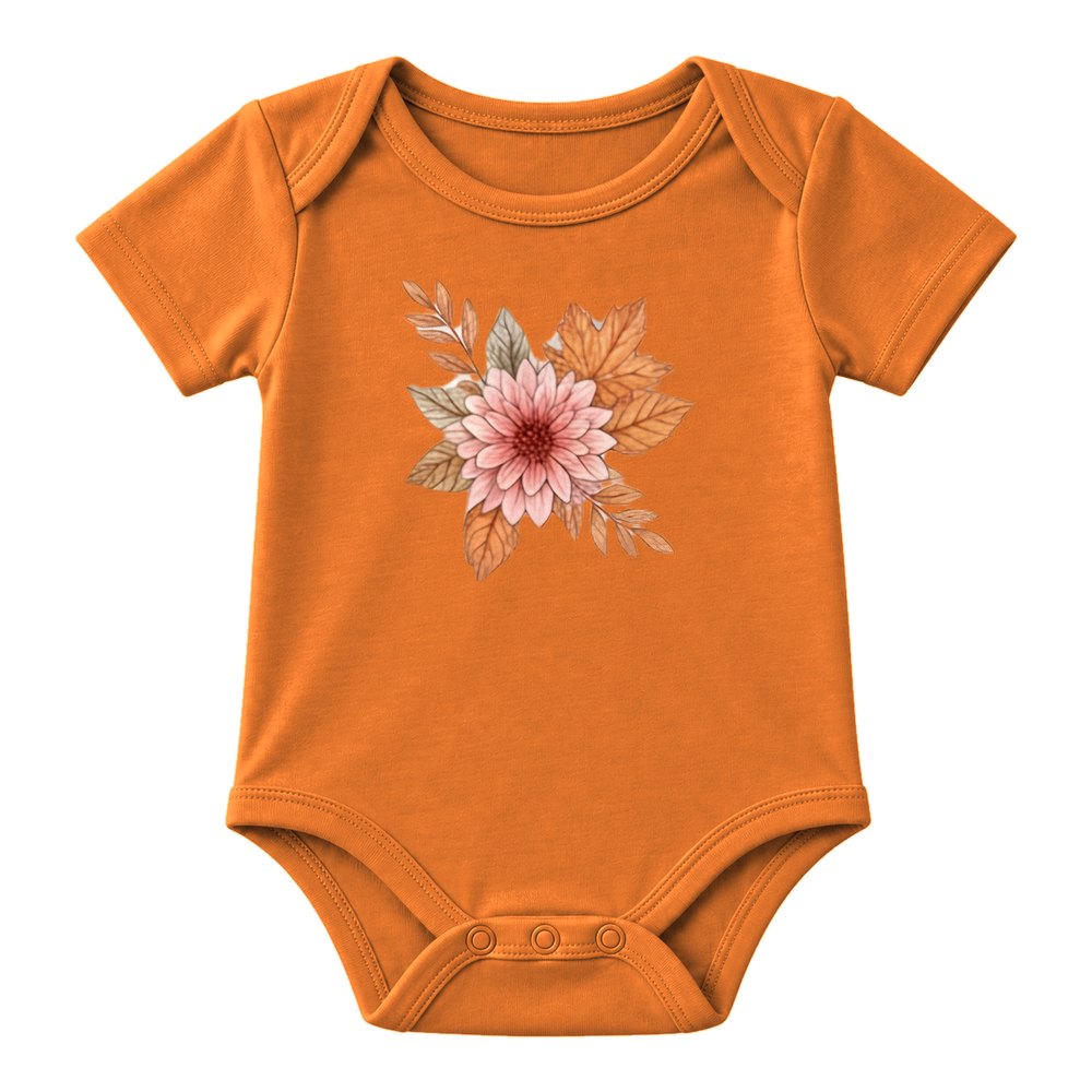 Blush Dahlia & Leaves Fall Tee