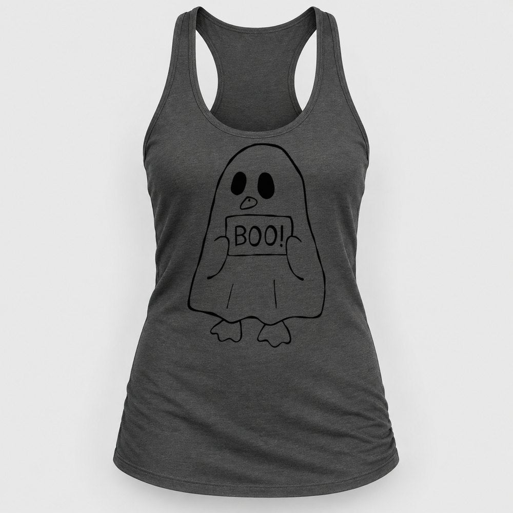 Boo Sign Ghost Racerback Tank