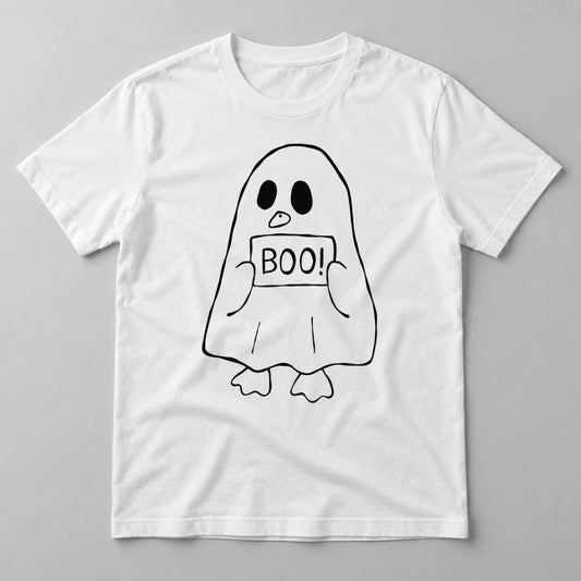 Boo Sign Ghost tee in White