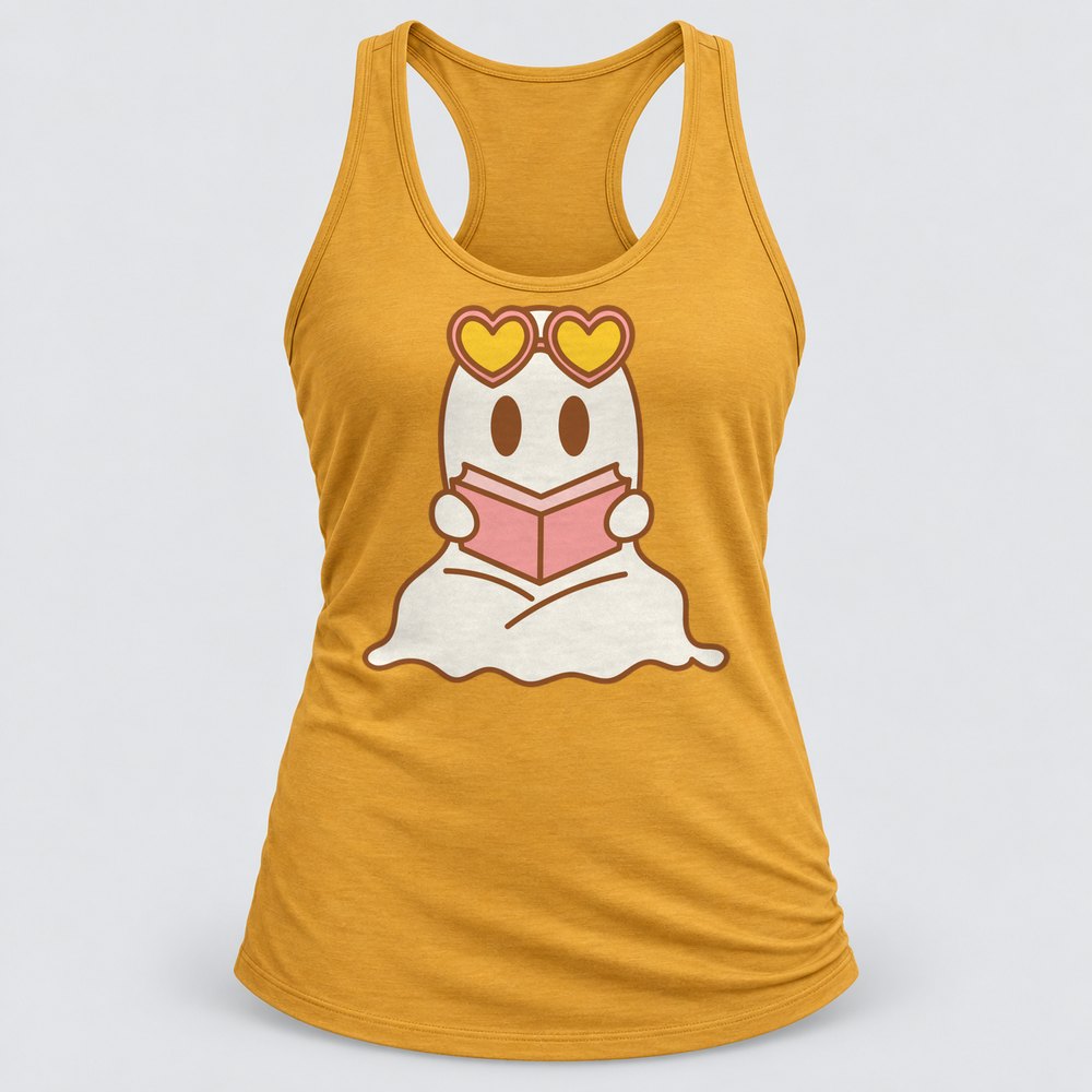 Bookish Ghost Racerback Tank