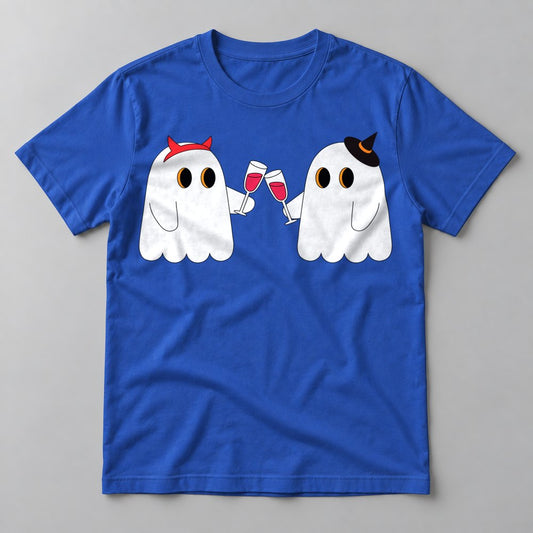 Cheers Ghosts tee in True Royal
