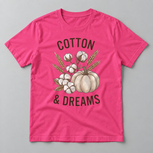 Cotton & Dreams tee in Hot Pink