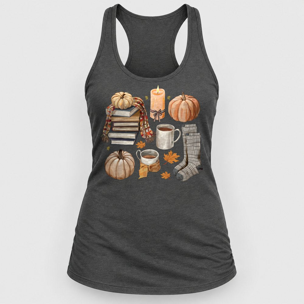Cozy Books & Candles Racerback Tank