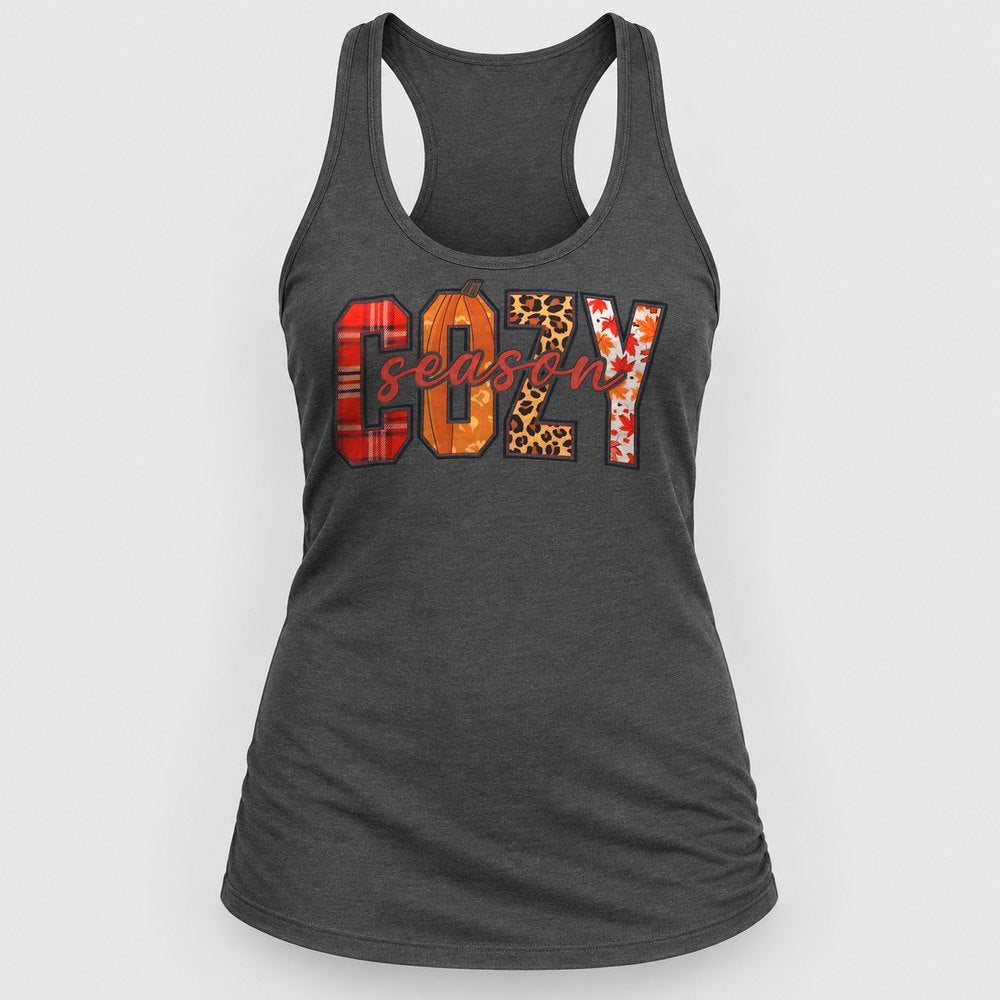 Cozy Season Plaid & Leopard Racerback Tank
