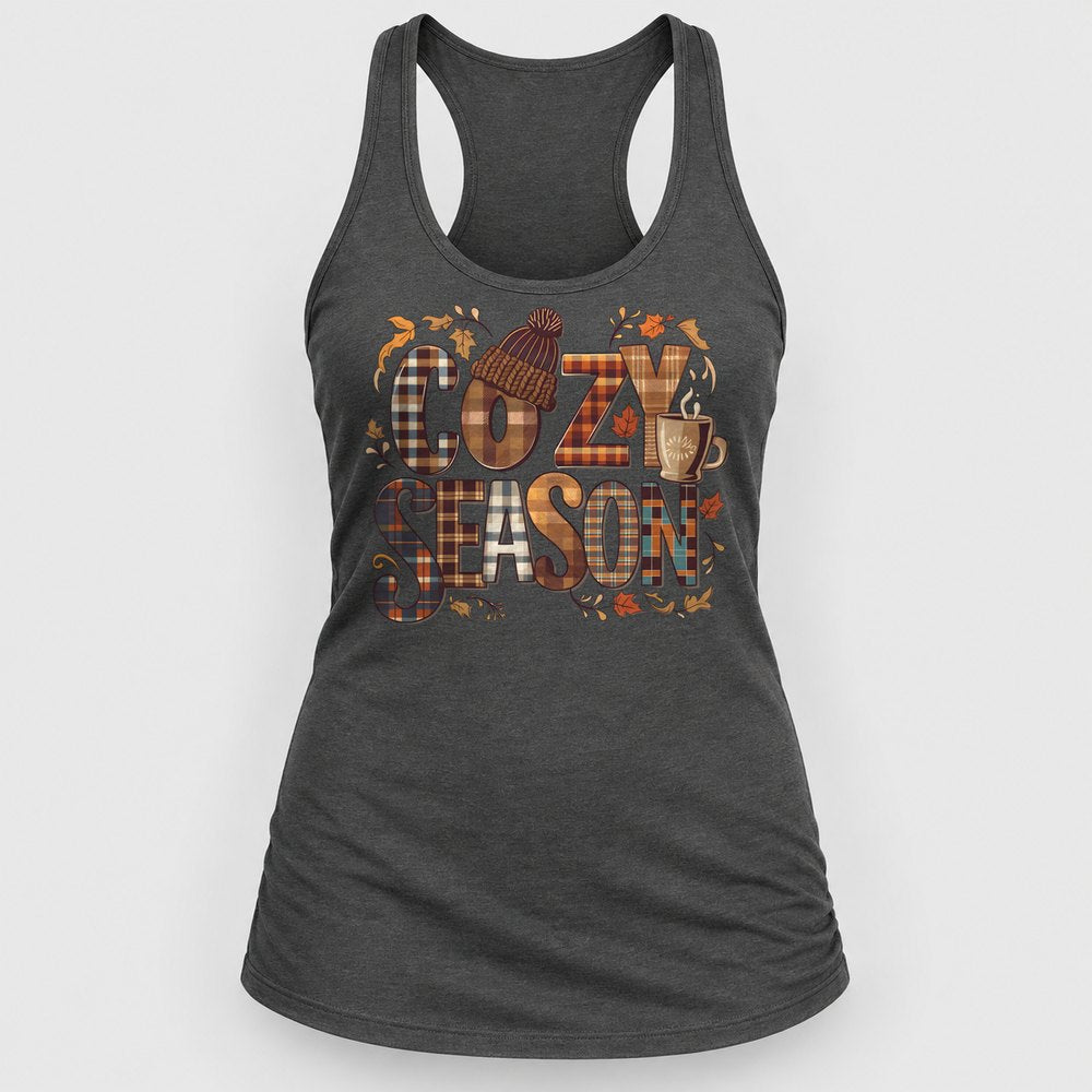 Cozy Season Plaid Racerback Tank