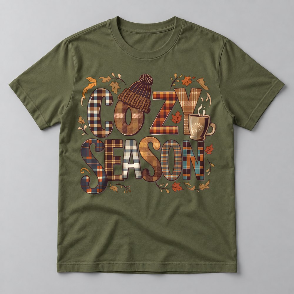 Cozy Season Plaid Fall Tee