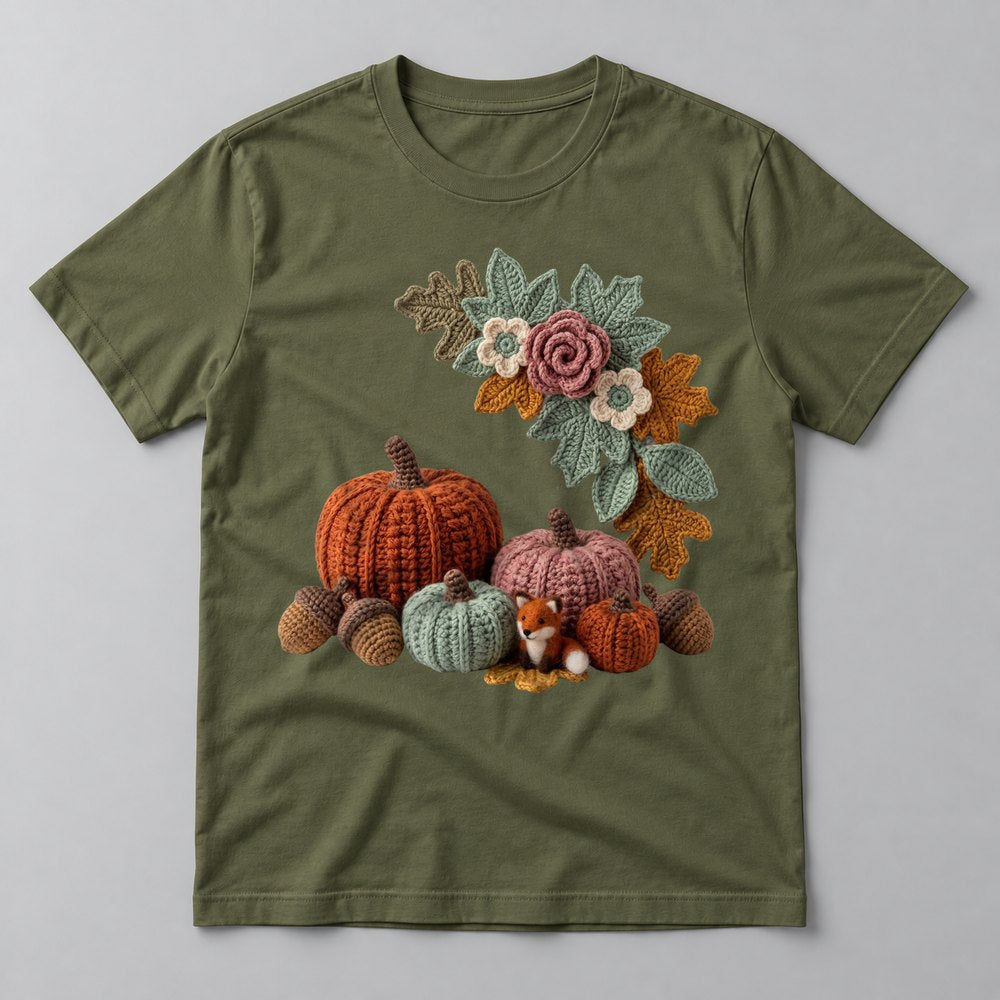 Crochet Pumpkin Patch Fall Tee