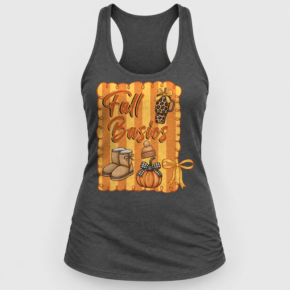 Fall Basics Stripes Racerback Tank