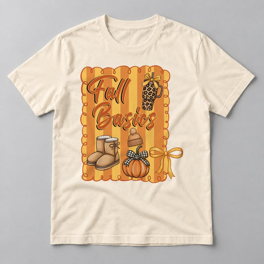 Fall Basics Stripes tee in Natural