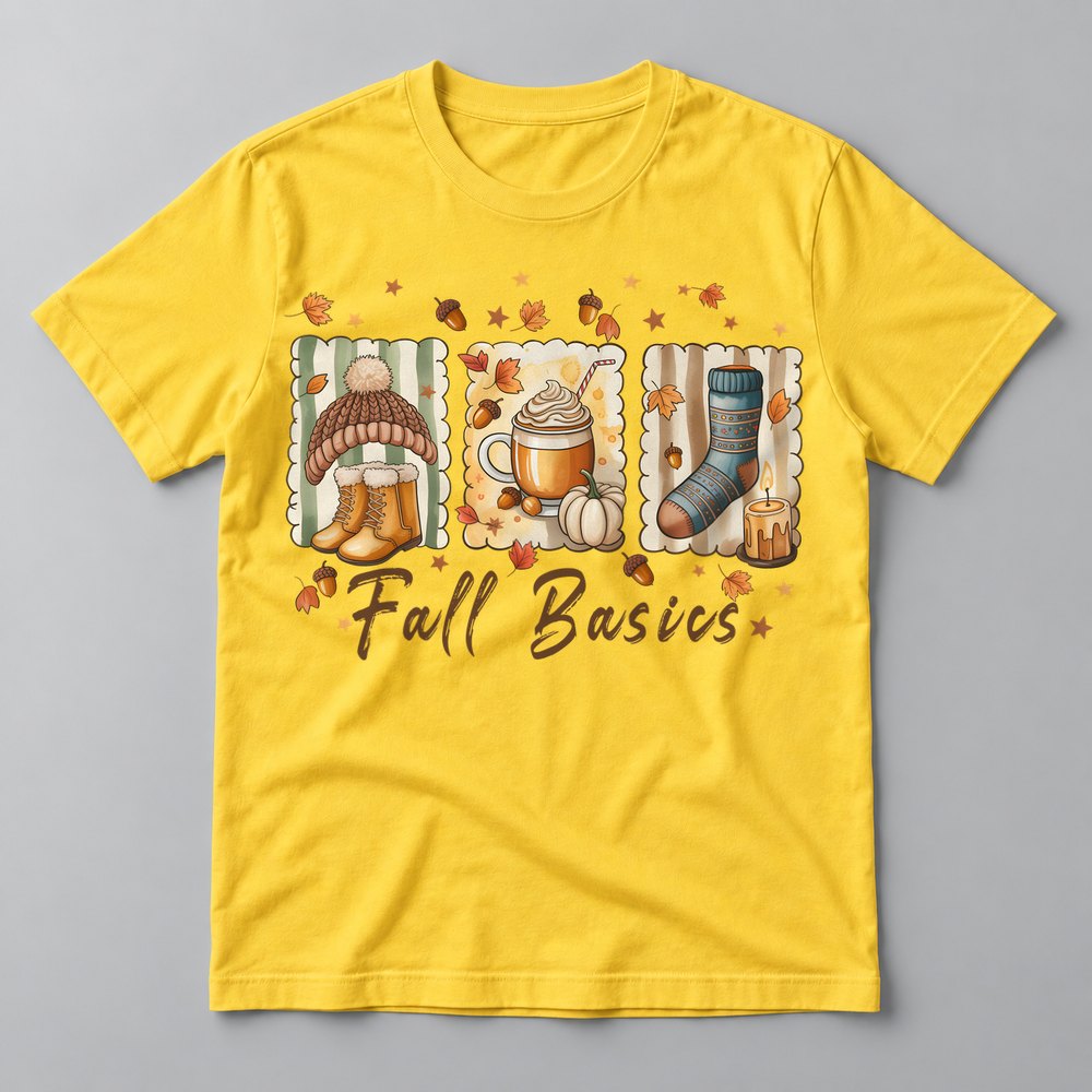 Fall Basics Trio tee in Yellow