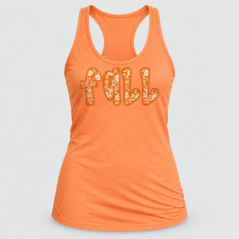 Fall Lace Lettering Racerback Tank