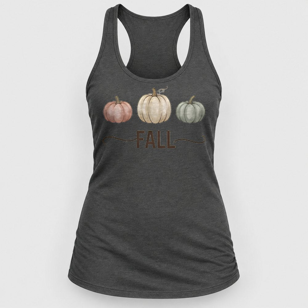Fall Pumpkin Trio Racerback Tank