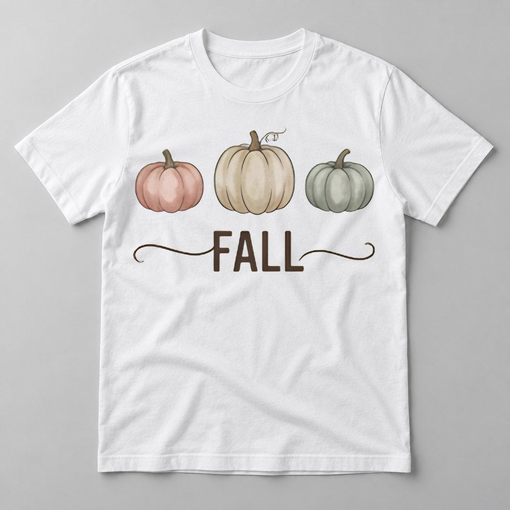 Fall Pumpkin Trio tee in White