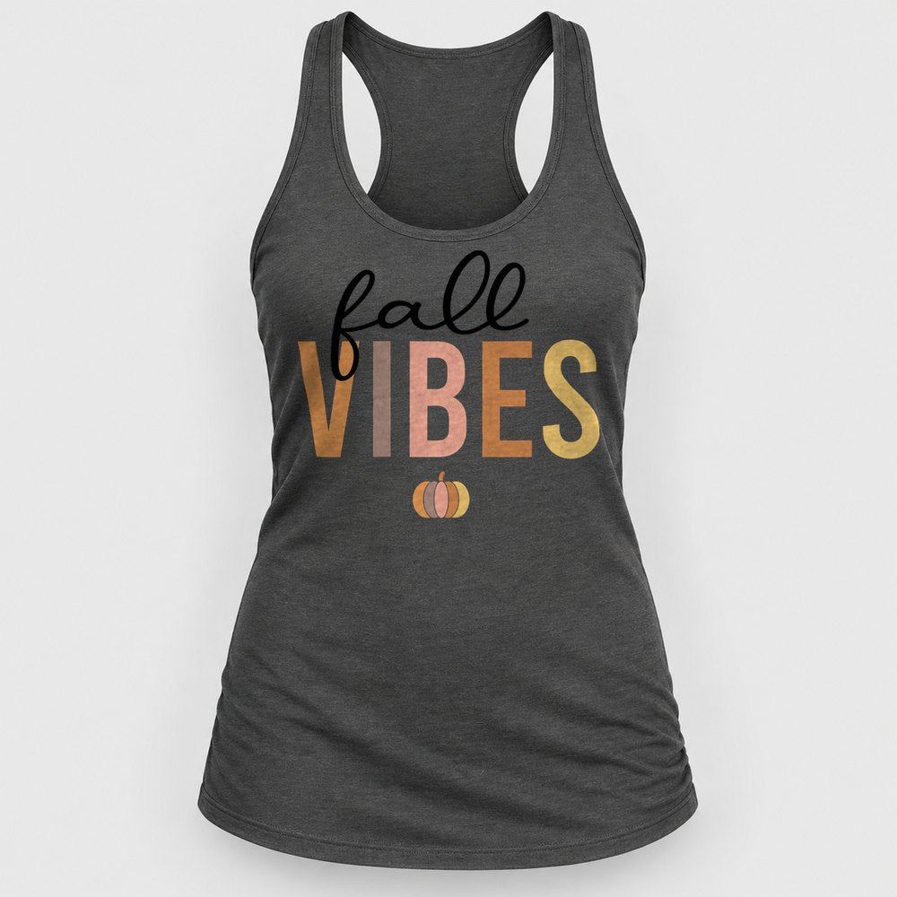 Fall Vibes Neutral Racerback Tank