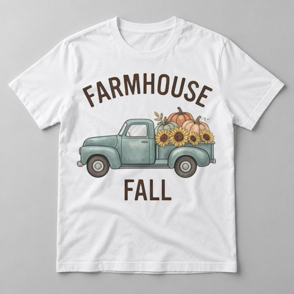 Farmhouse Fall Truck tee in White