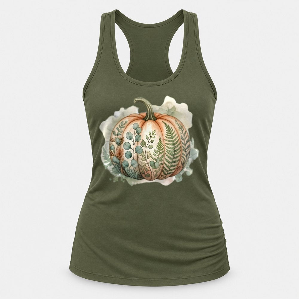 Fern Botanical Pumpkin Racerback Tank