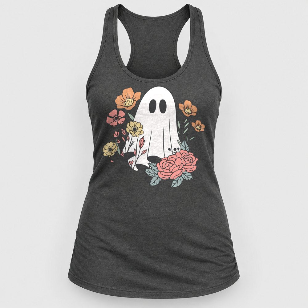 Floral Ghost Racerback Tank