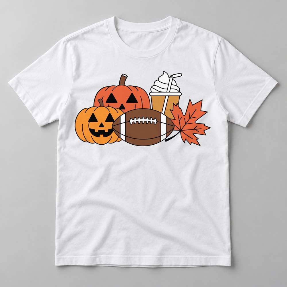 Football Fall Favorites tee in White