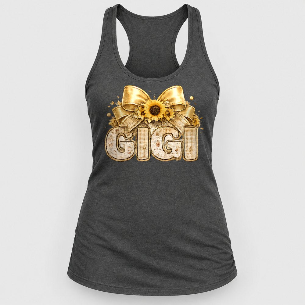Gigi Sunflower Bow Racerback Tank