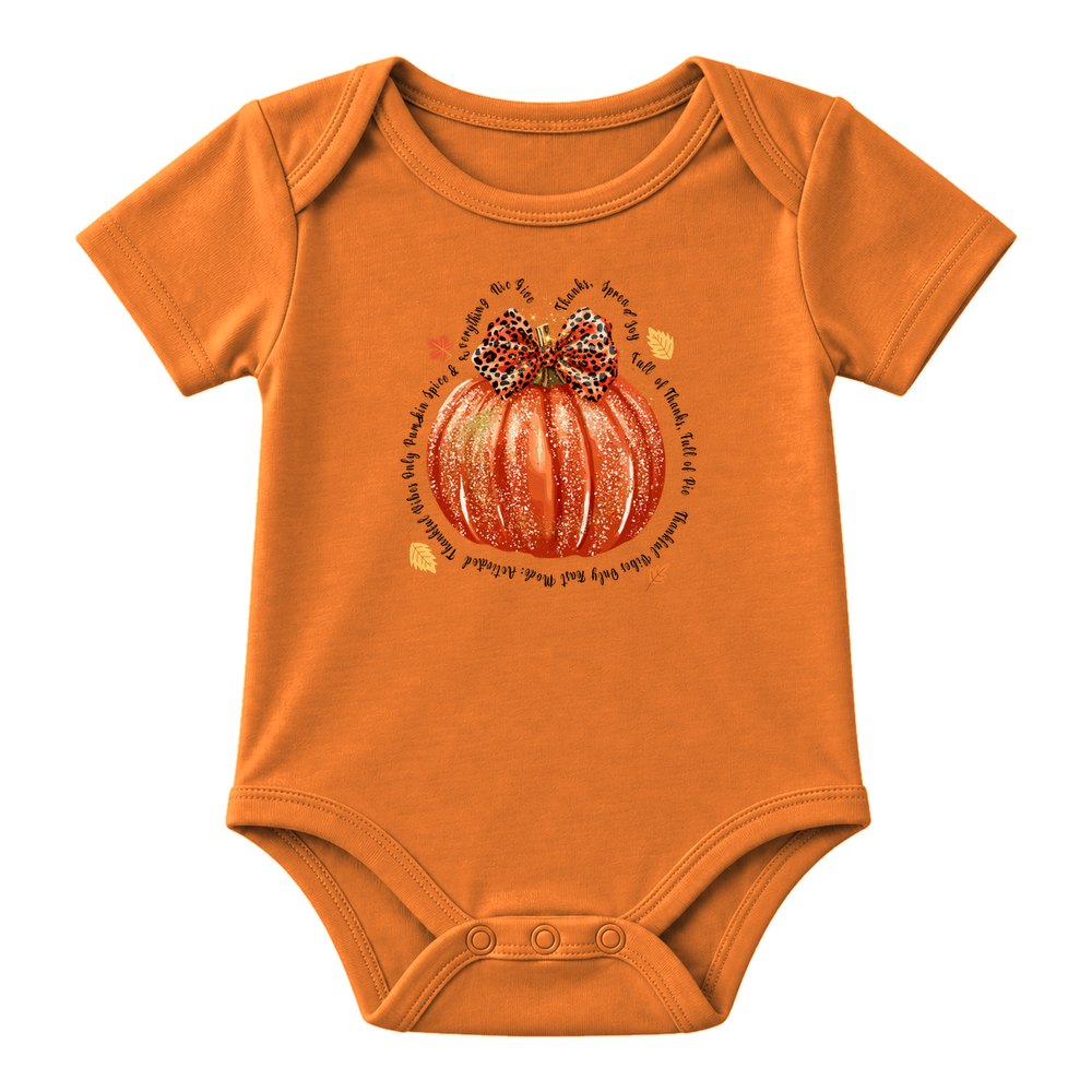 Give Thanks Glitter Pumpkin Thanksgiving Tee