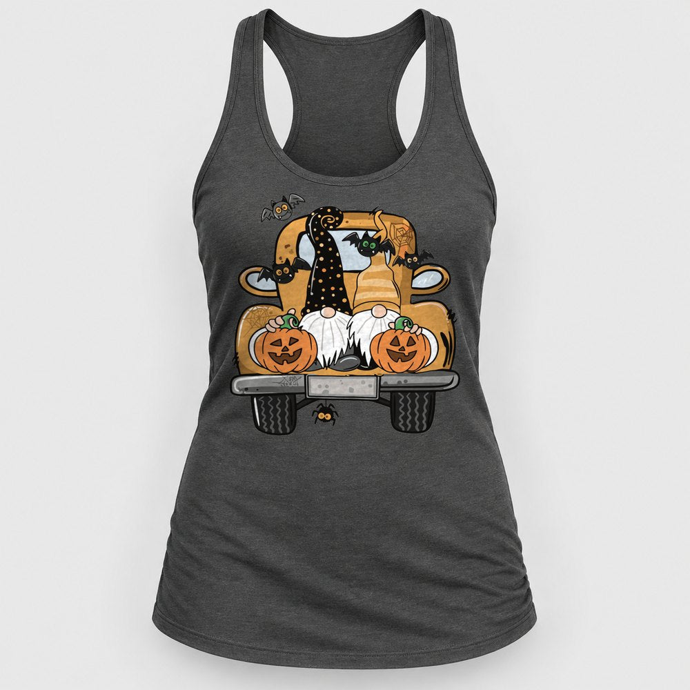 Gnome Halloween Truck Racerback Tank