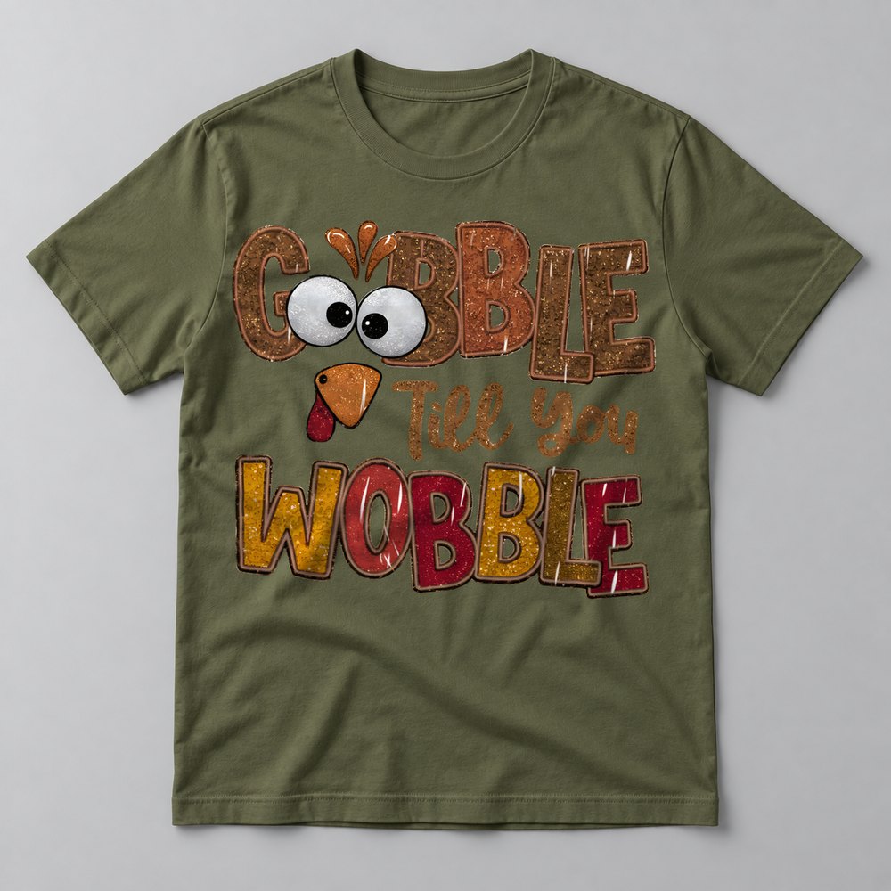 Gobble Till You Wobble Thanksgiving Tee