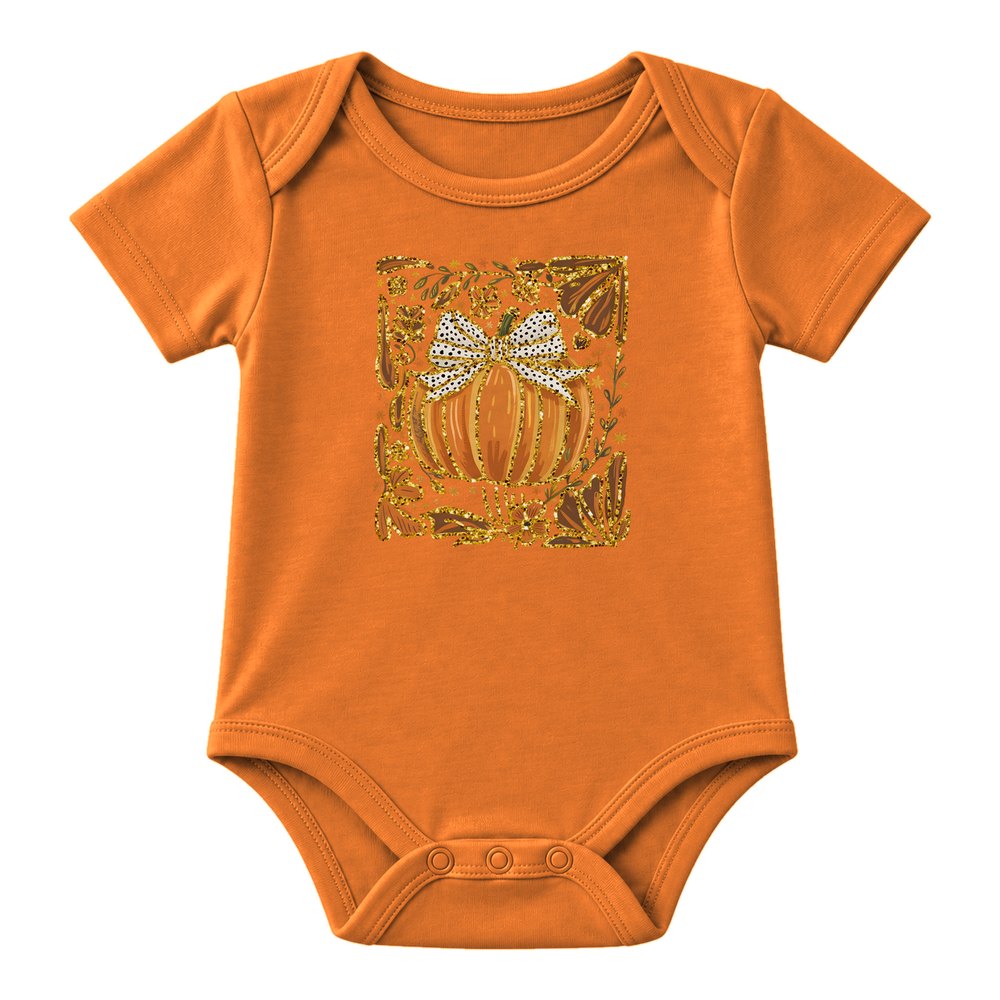 Gold Pumpkin Frame Fall Tee