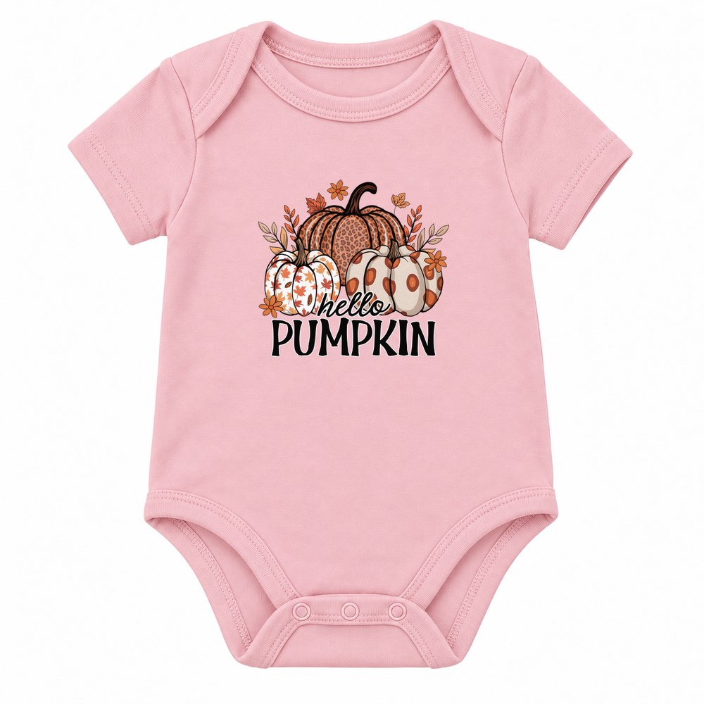 Hello Pumpkin Patterned Fall Tee