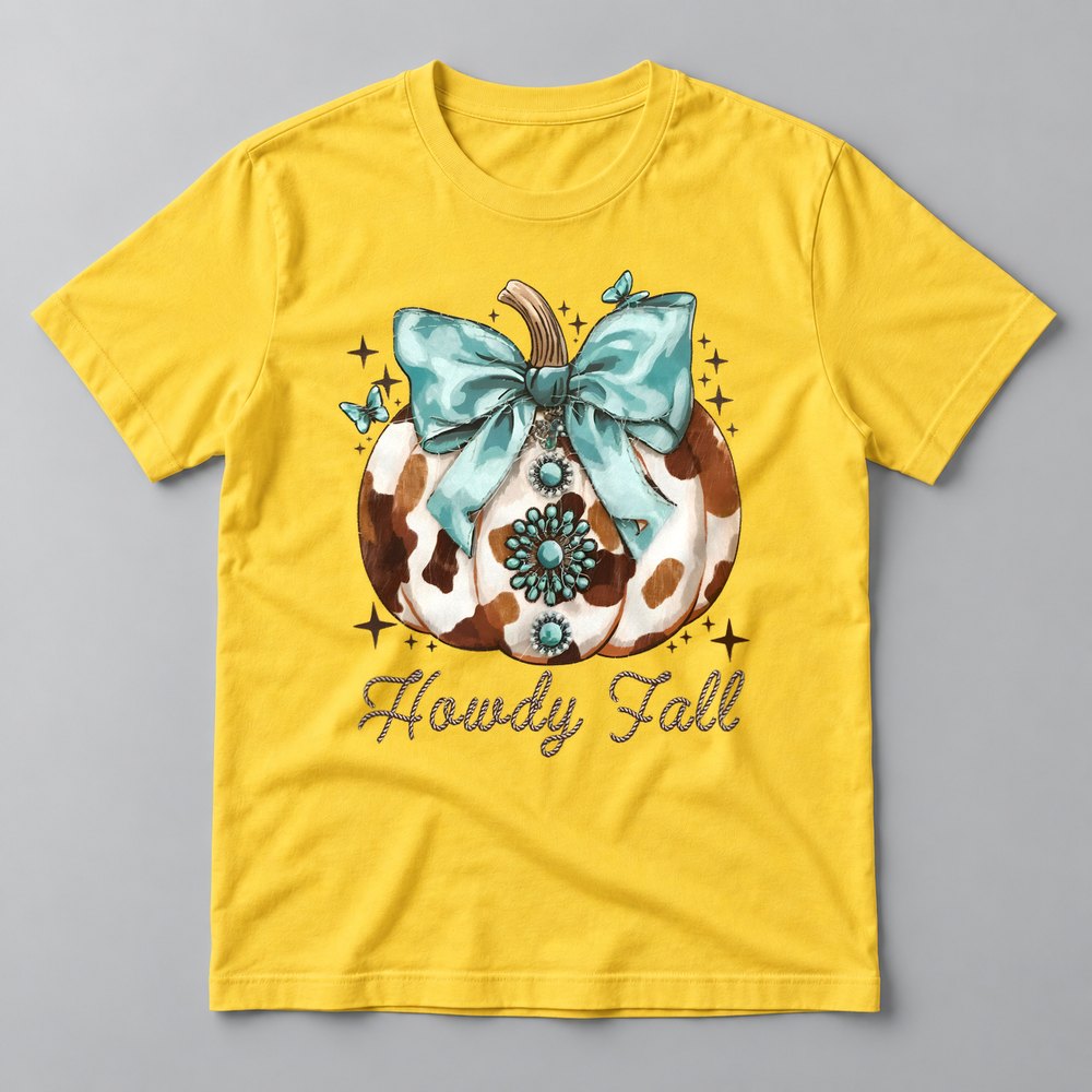 Howdy Fall tee in Yellow