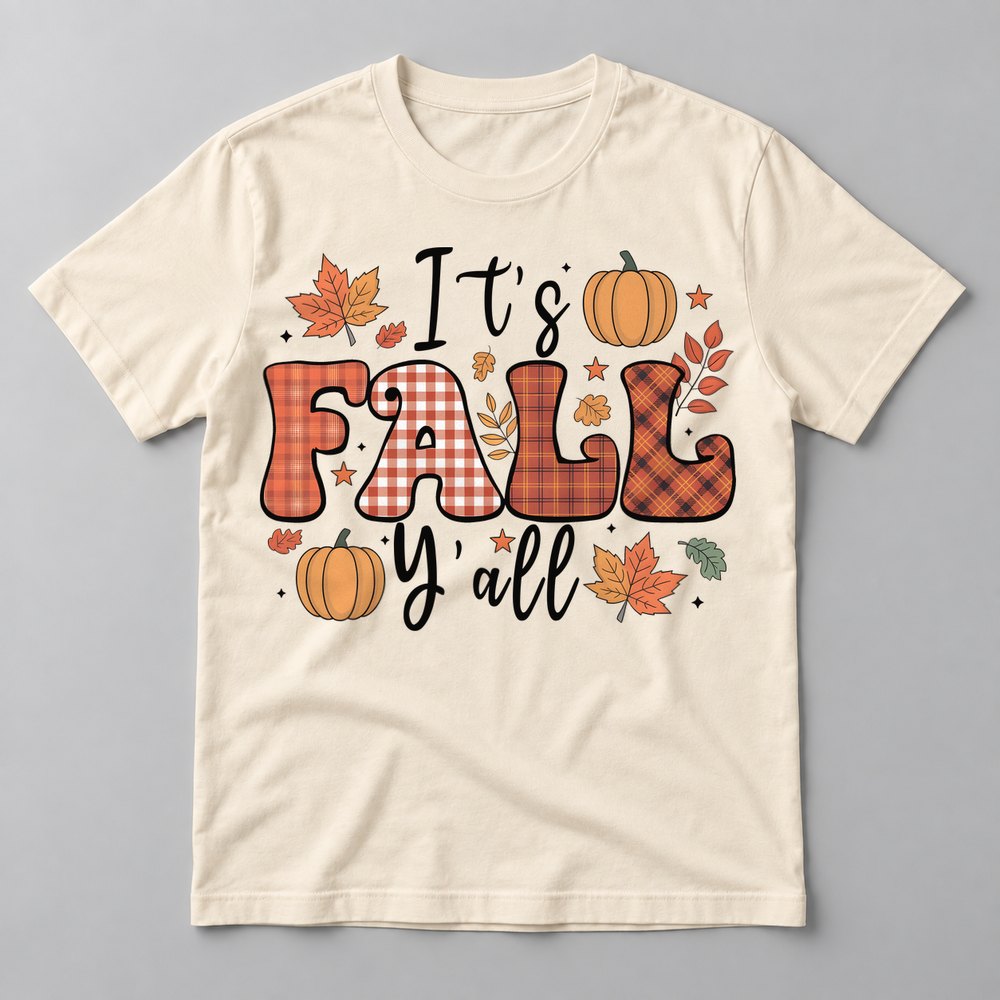 It's Fall Y'all tee in Natural