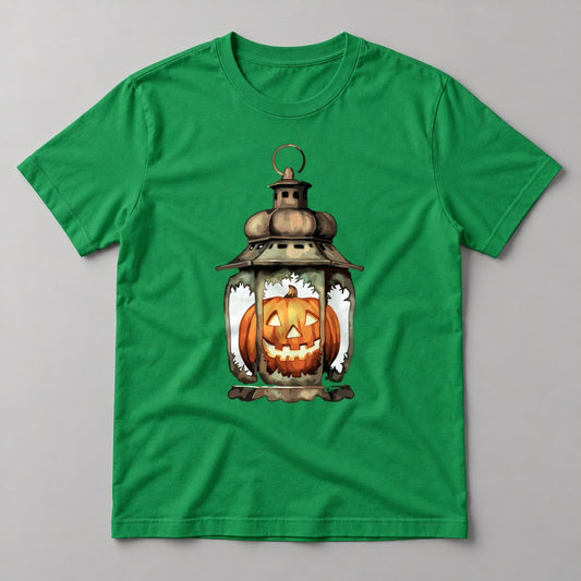 Jack-o-Lantern Lantern tee in Kelly Green