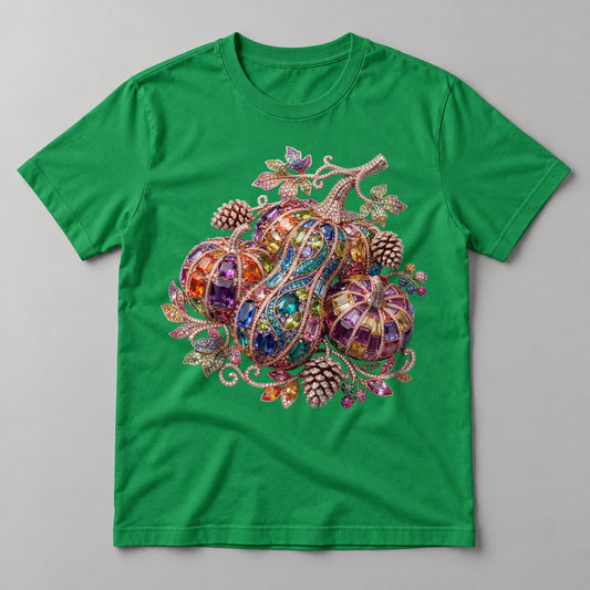 Jewel Gourd Bouquet tee in Kelly Green