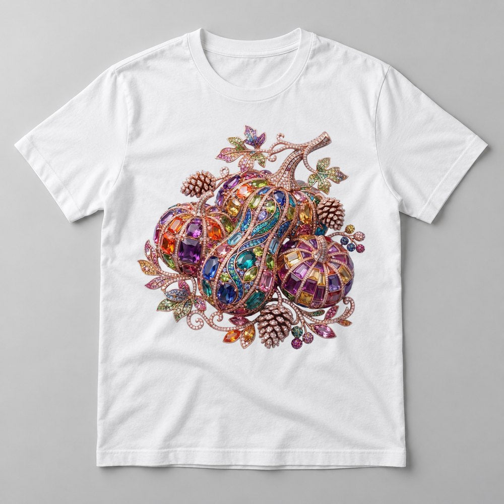 Jewel Gourd Bouquet tee in White