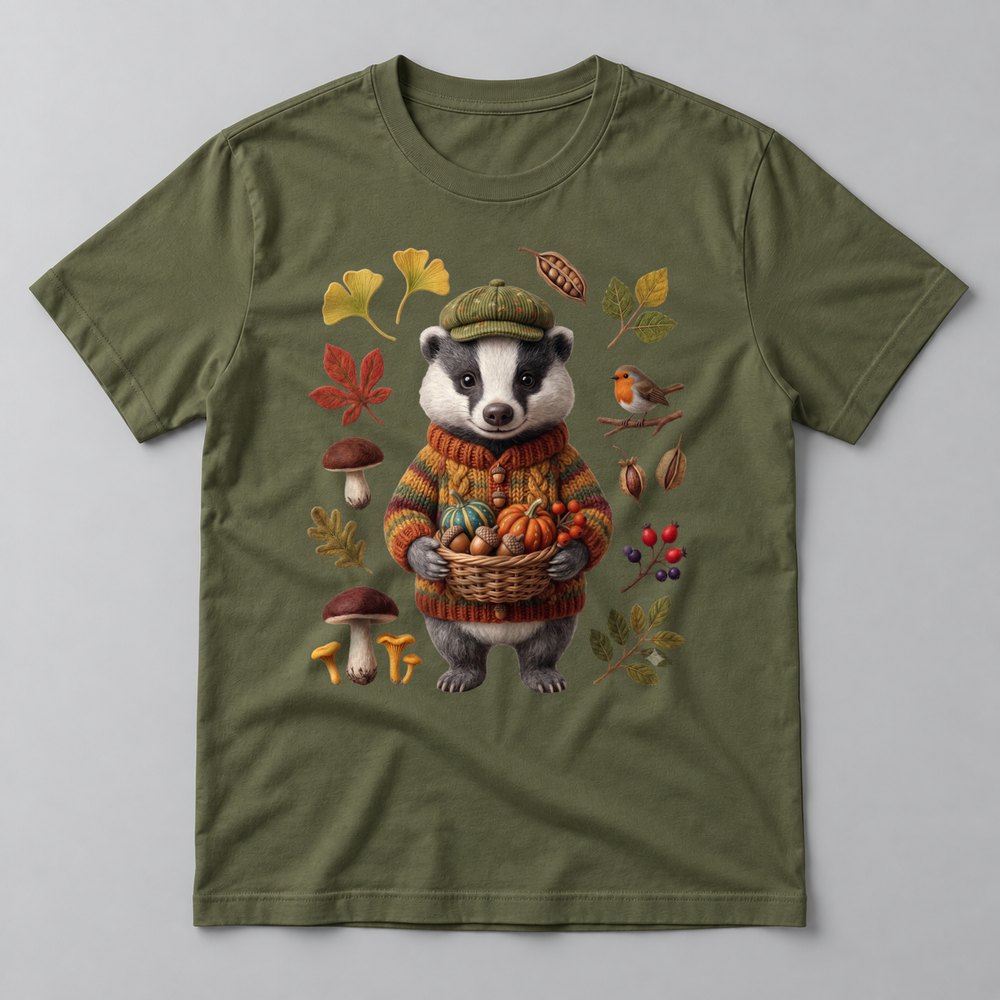 Knit Badger Harvest Fall Tee