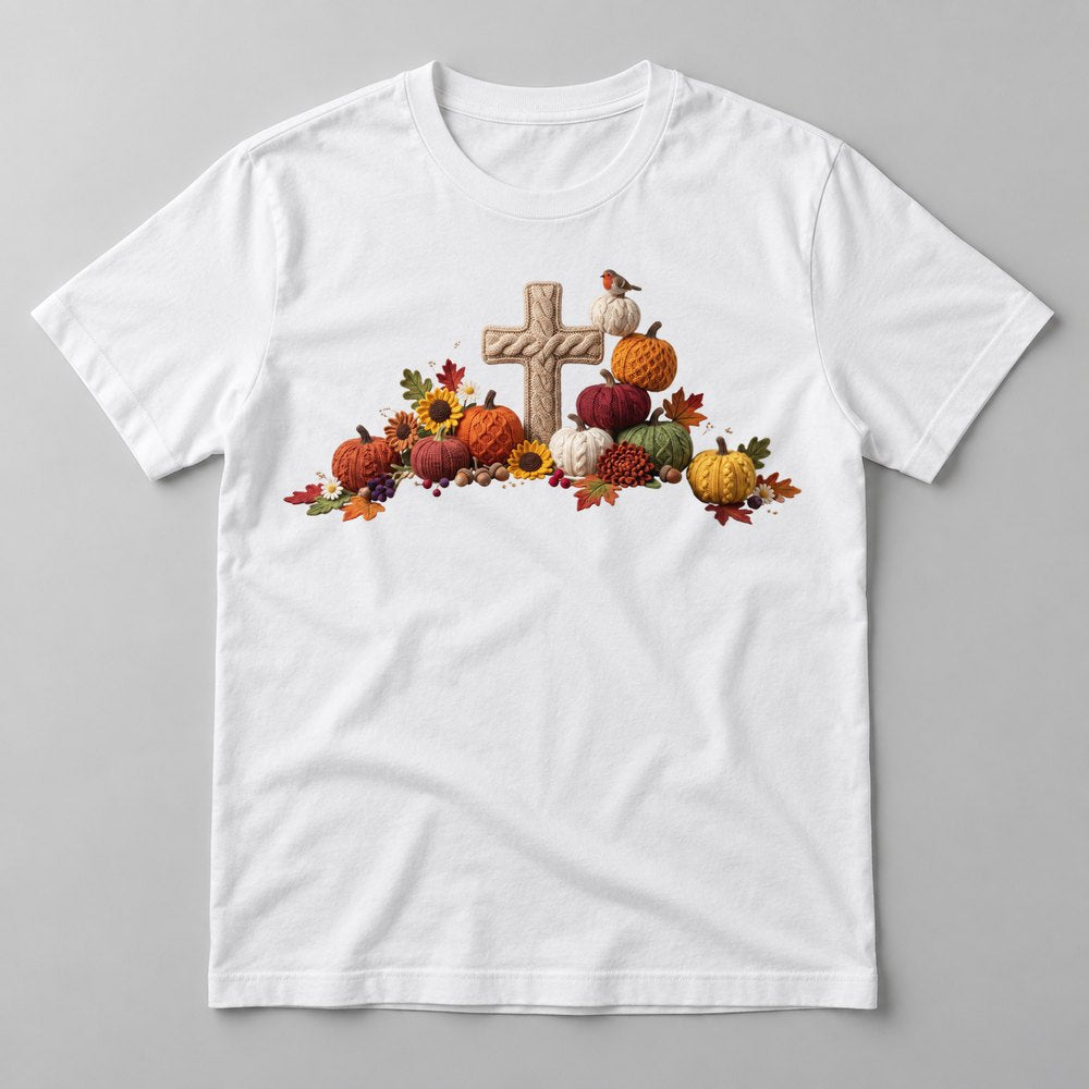 Knit Cross Harvest tee in White