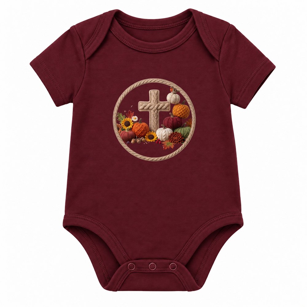 Knit Cross Wreath Fall Tee