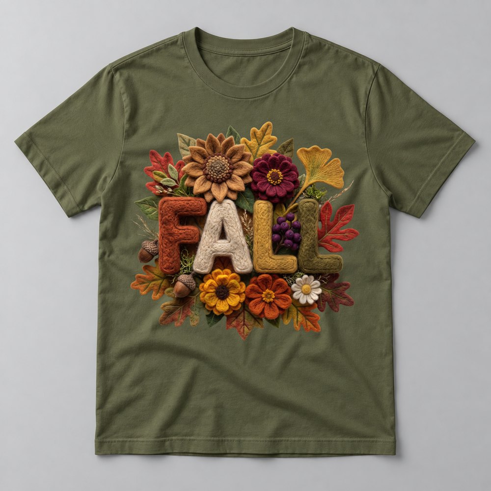 Knit Fall Sunflowers Fall Tee