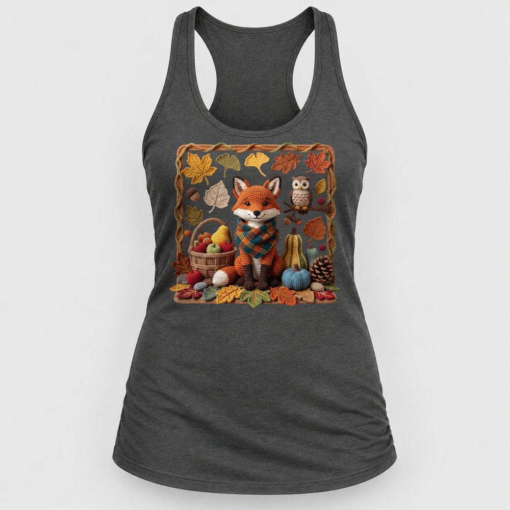 Knit Fox & Owl Harvest Racerback Tank
