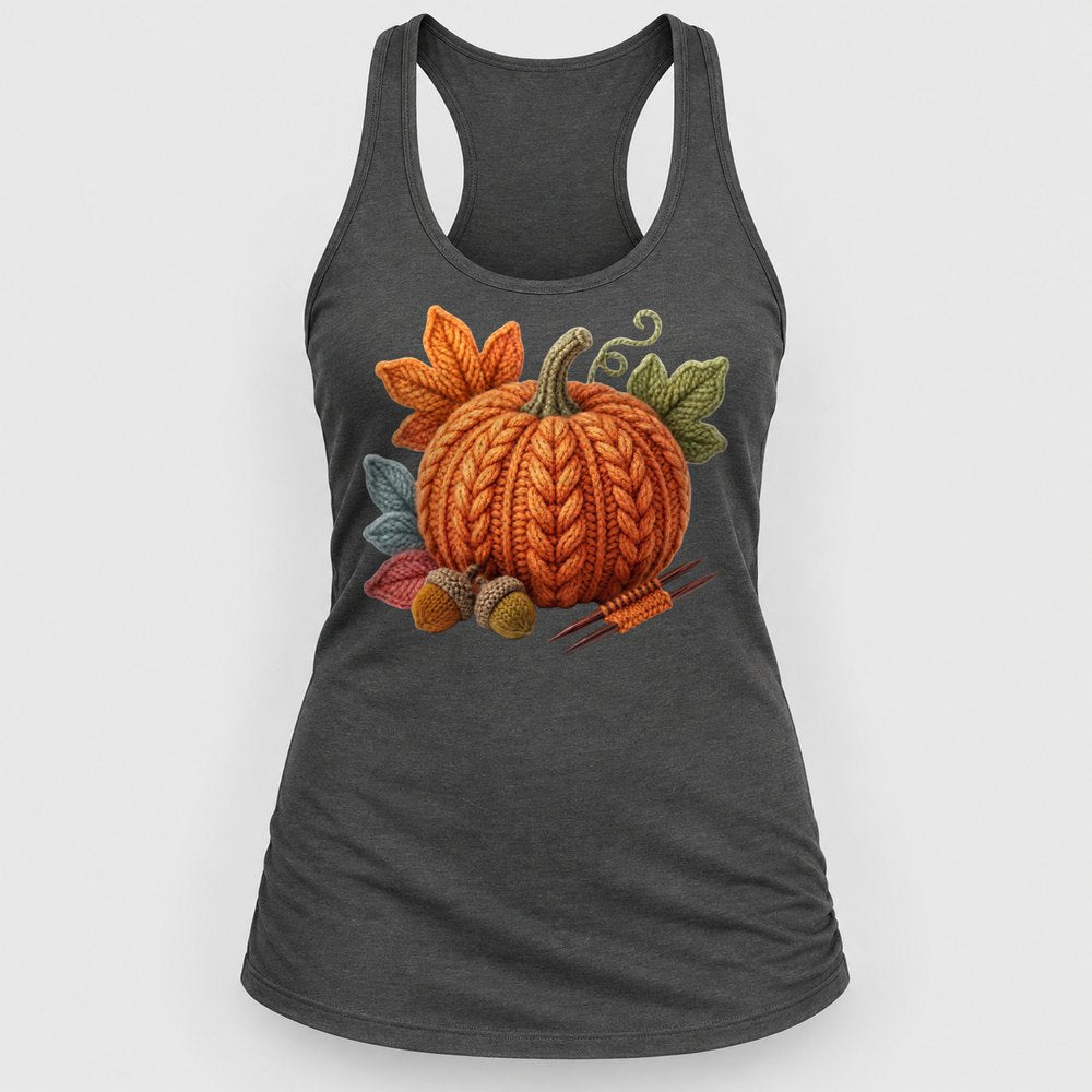Knit Pumpkin Racerback Tank