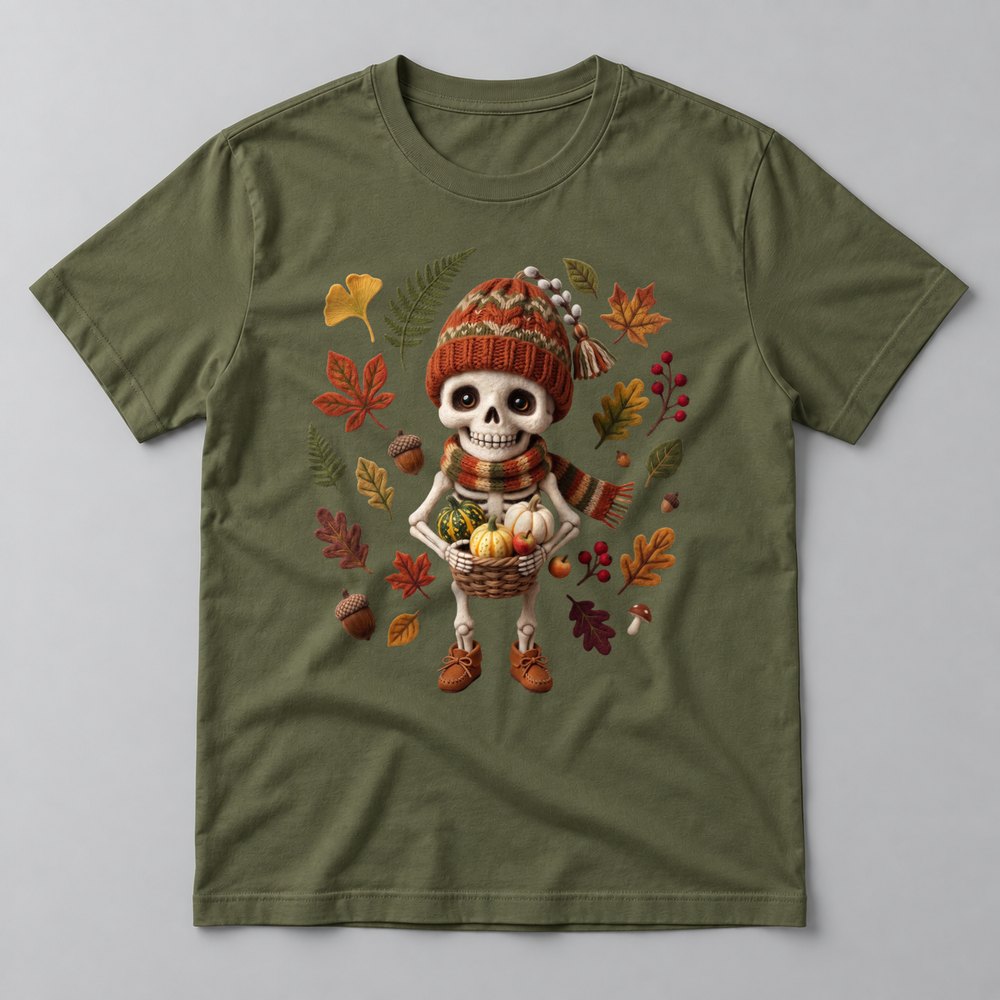 Knit Skeleton Harvest Halloween Tee