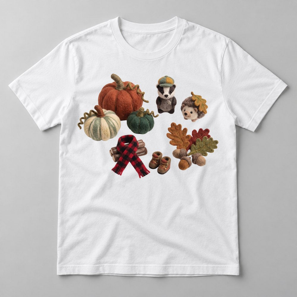 Knit Woodland Friends tee in White