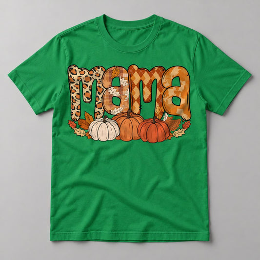 Mama Fall tee in Kelly Green