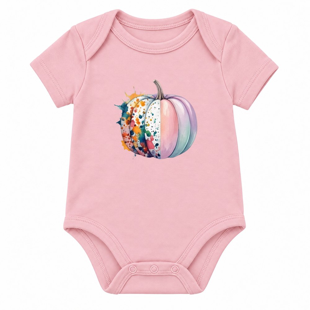 Paint Splatter Pastel Pumpkin Fall Tee