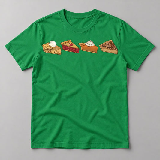 Pie Slices tee in Kelly Green