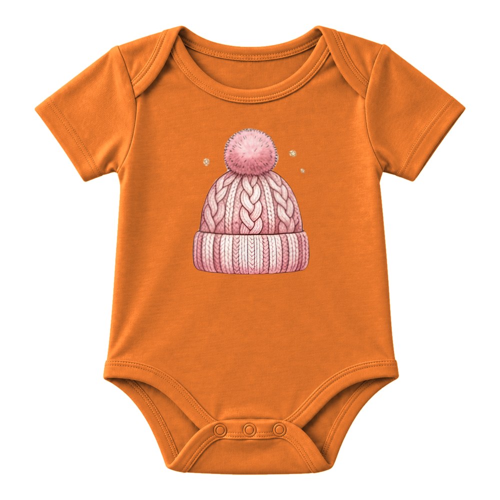 Pink Knit Beanie Fall Tee